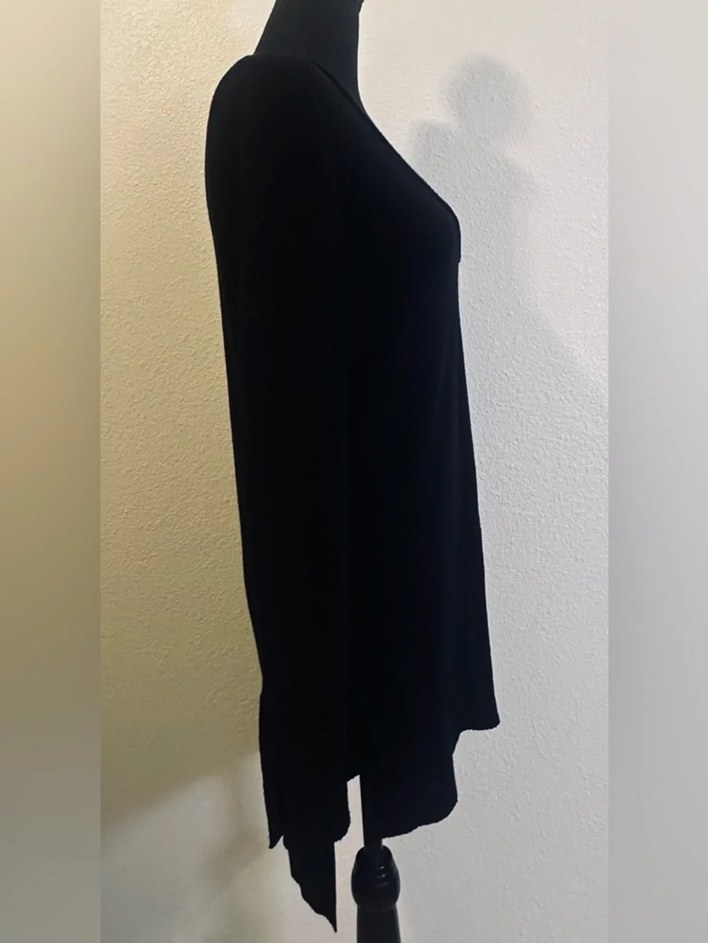 #195- Free People Criss Cross Tunic Black Knit‎ Sweater
